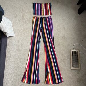 Seductions Vibrant Striped Two Piece